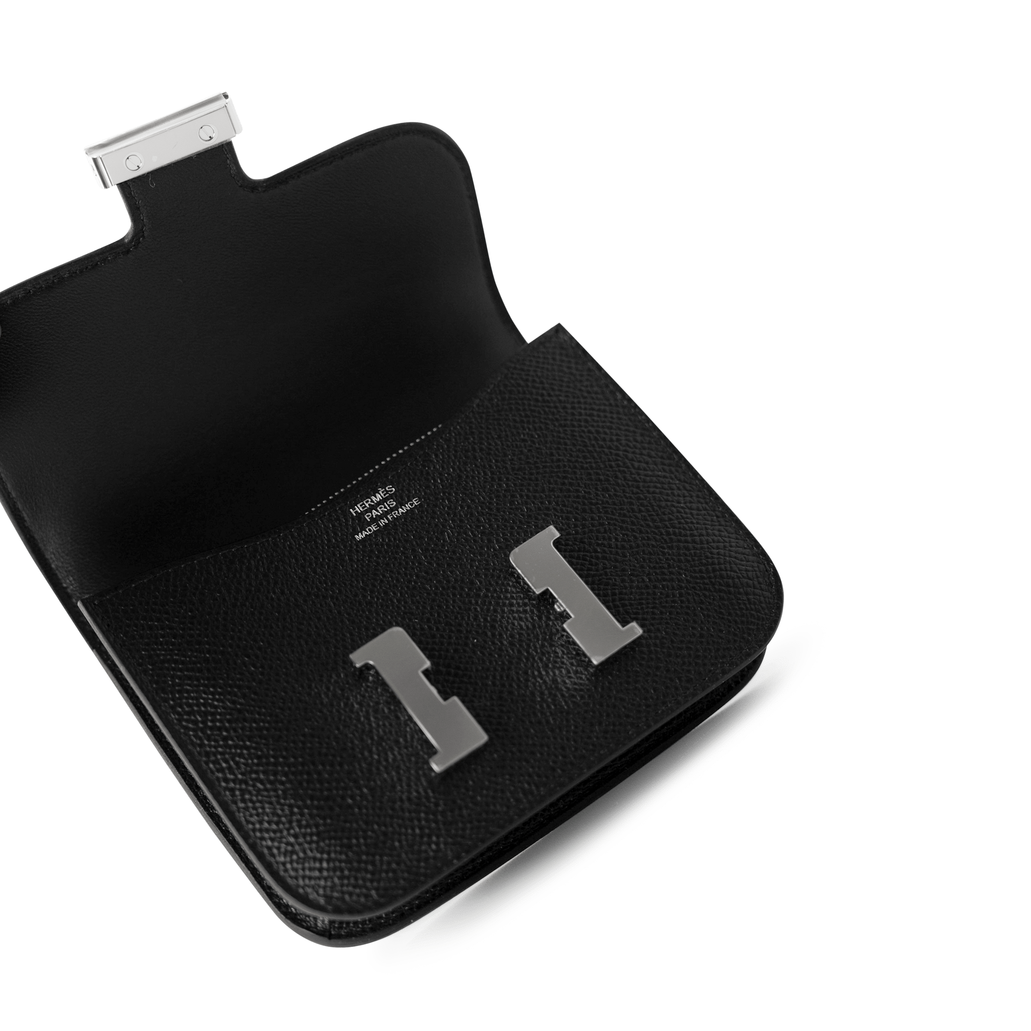 Hermes Wallet Wallet / Black Black Epsom Constance Slim Wallet Palladium Hardware -Knockoff
