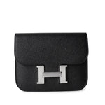 Hermes Wallet Wallet / Black Black Epsom Constance Slim Wallet Palladium Hardware -Knockoff
