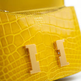 Hermes Wallet Yellow  Hermès Mimosa Alligator Mississippiensis Constance Slim Wallet -Knockoff
