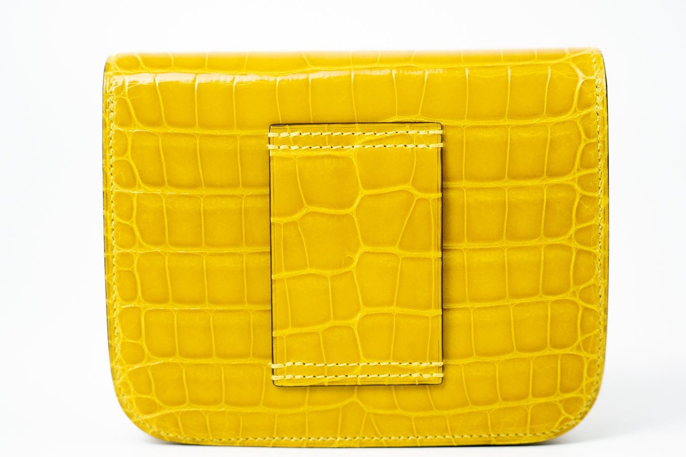 Hermes Wallet Yellow  Hermès Mimosa Alligator Mississippiensis Constance Slim Wallet -Knockoff
