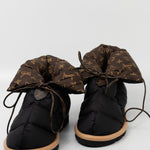 Louis Vuitton Boots Black Louis Vuitton Ankle Comfort Black Water Repellent Nylon Monogram Boots/Booties -Knockoff
