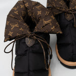 Louis Vuitton Boots Black Louis Vuitton Ankle Comfort Black Water Repellent Nylon Monogram Boots/Booties -Knockoff
