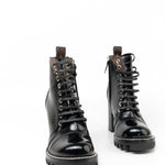 Louis Vuitton Boots Black Louis Vuitton Patent Calfskin Monogram Star Trail Ankle Boots Black -Knockoff
