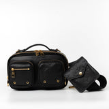 Louis Vuitton Crossbody Black Louis Vuitton Utility Crossbody Bag Black Monogram Embossed -Knockoff
