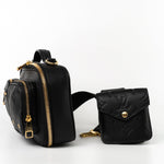 Louis Vuitton Crossbody Black Louis Vuitton Utility Crossbody Bag Black Monogram Embossed -Knockoff
