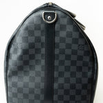 Louis Vuitton Duffle Bag Louis Vuitton Keepall 55 Bandouliere in Damier Graphite Canvas -Knockoff
