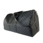 Louis Vuitton Duffle Bag Louis Vuitton Keepall 55 Bandouliere in Damier Graphite Canvas -Knockoff
