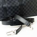 Louis Vuitton Duffle Bag Louis Vuitton Keepall 55 Bandouliere in Damier Graphite Canvas -Knockoff
