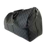 Louis Vuitton Duffle Bag Louis Vuitton Keepall 55 Bandouliere in Damier Graphite Canvas -Knockoff
