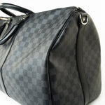 Louis Vuitton Duffle Bag Louis Vuitton Keepall 55 Bandouliere in Damier Graphite Canvas -Knockoff
