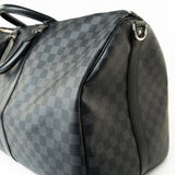 Louis Vuitton Duffle Bag Louis Vuitton Keepall 55 Bandouliere in Damier Graphite Canvas -Knockoff
