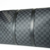 Louis Vuitton Duffle Bag Louis Vuitton Keepall 55 Bandouliere in Damier Graphite Canvas -Knockoff
