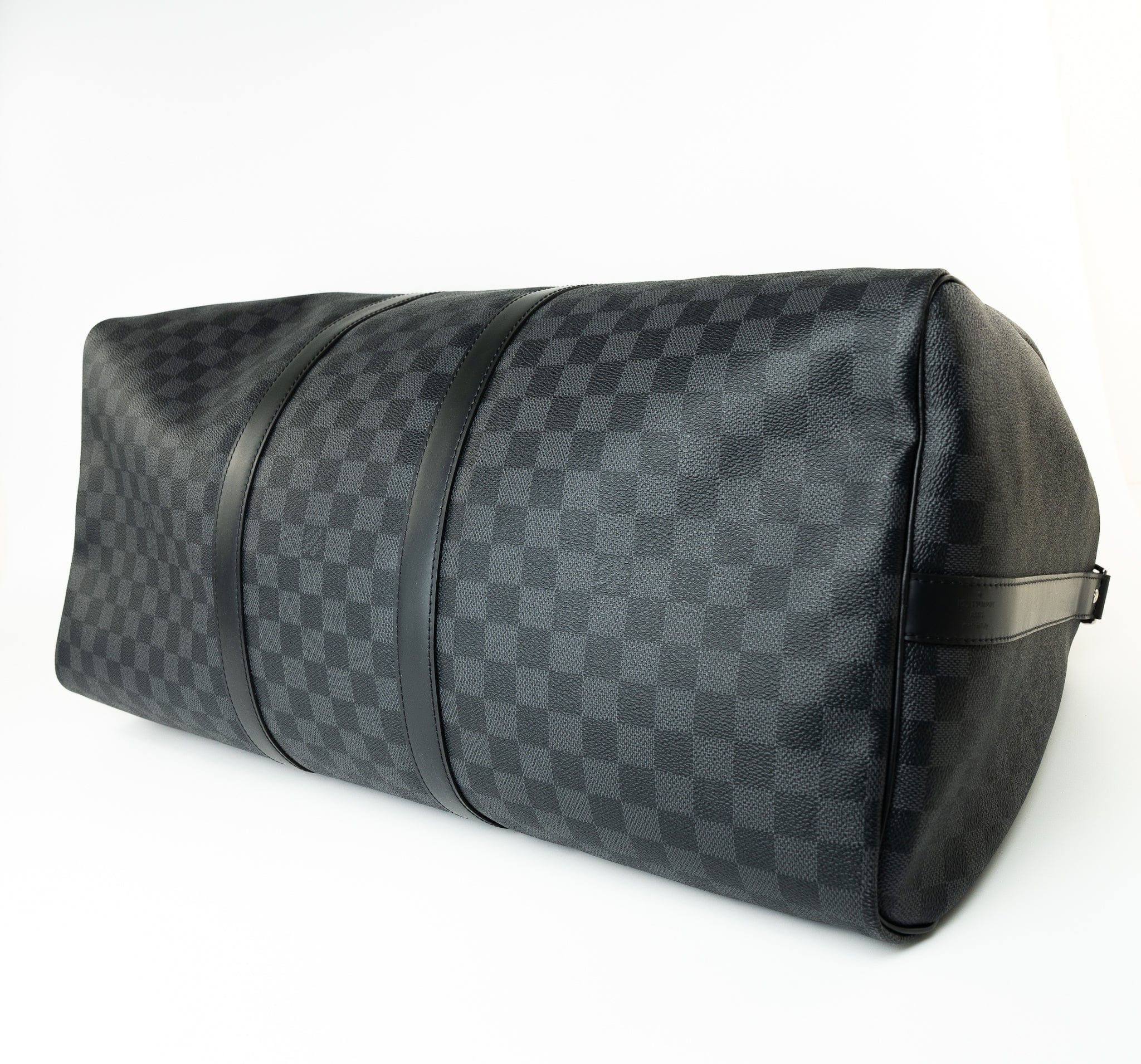 Louis Vuitton Duffle Bag Louis Vuitton Keepall 55 Bandouliere in Damier Graphite Canvas -Knockoff
