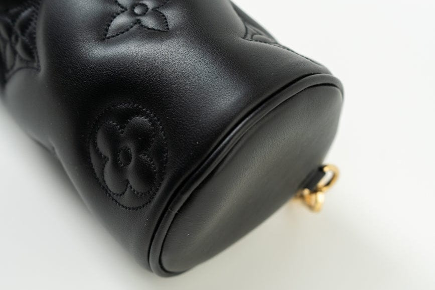 Louis Vuitton Handbag Black Louis Vuitton Black Monogram Calfskin Leather Papillon BB Bag -Knockoff
