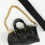 Louis Vuitton Handbag Black Louis Vuitton Black Monogram Calfskin Leather Papillon BB Bag -Knockoff
