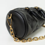 Louis Vuitton Handbag Black Louis Vuitton Black Monogram Calfskin Leather Papillon BB Bag -Knockoff
