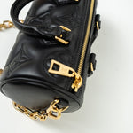 Louis Vuitton Handbag Black Louis Vuitton Black Monogram Calfskin Leather Papillon BB Bag -Knockoff
