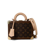 Louis Vuitton Handbag Brown Louis Vuitton Monogram Coated Canvas Petite Valise Top Handle Trunk Bag -Knockoff
