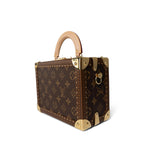 Louis Vuitton Handbag Brown Louis Vuitton Monogram Coated Canvas Petite Valise Top Handle Trunk Bag -Knockoff
