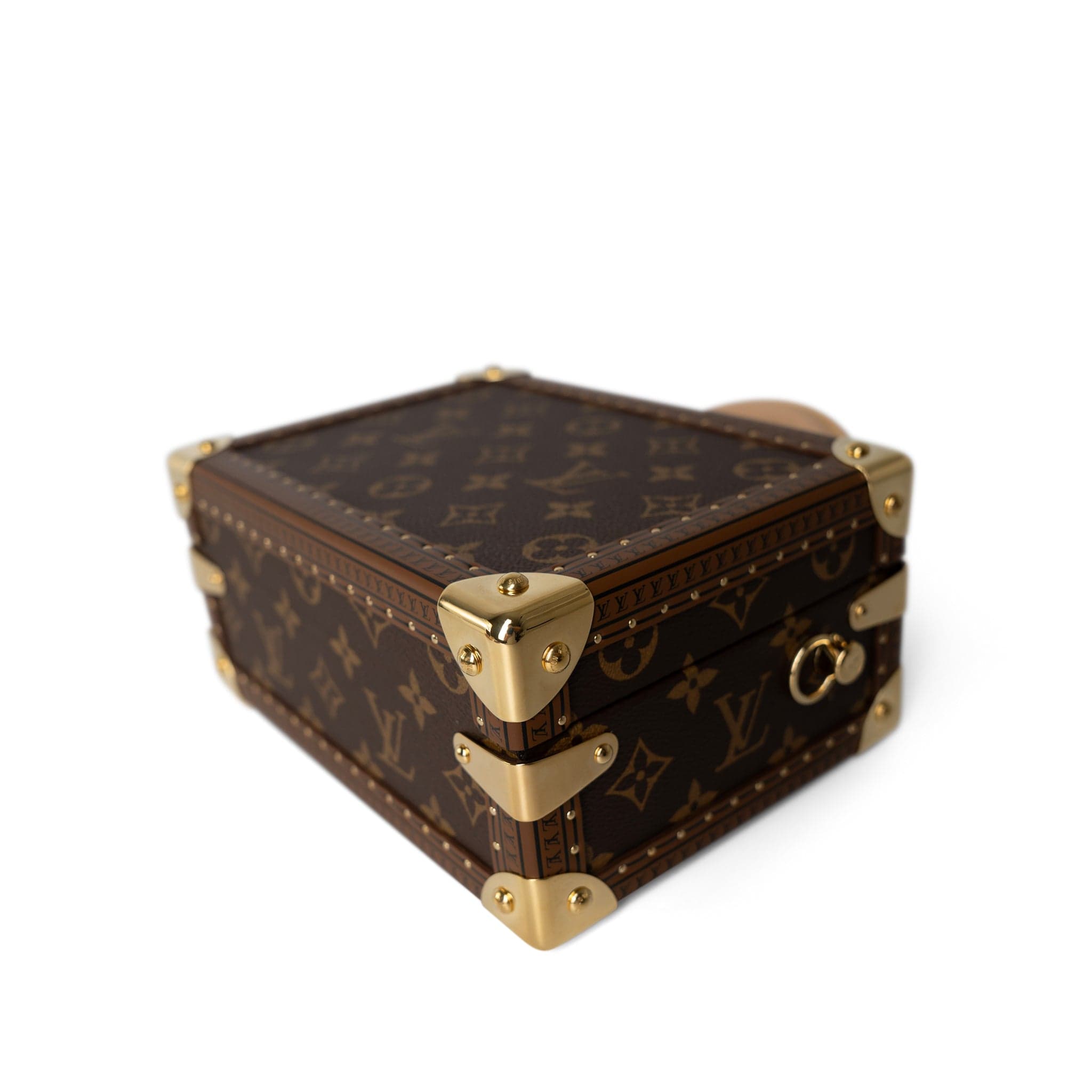 Louis Vuitton Handbag Brown Louis Vuitton Monogram Coated Canvas Petite Valise Top Handle Trunk Bag -Knockoff
