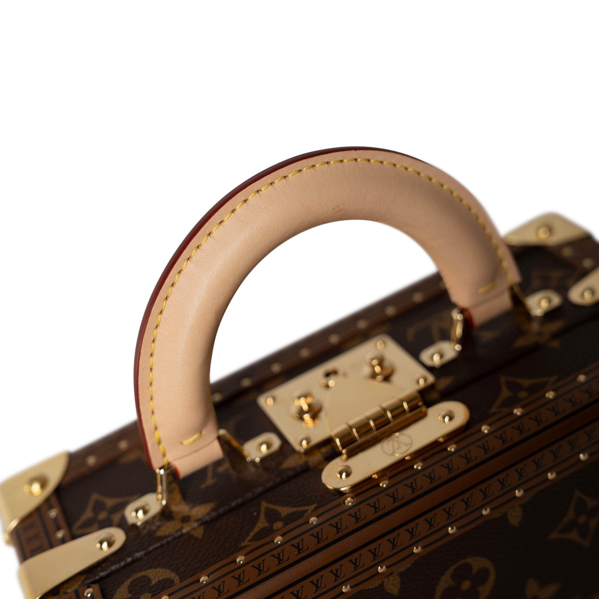 Louis Vuitton Handbag Brown Louis Vuitton Monogram Coated Canvas Petite Valise Top Handle Trunk Bag -Knockoff
