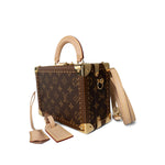 Louis Vuitton Handbag Brown Louis Vuitton Monogram Coated Canvas Petite Valise Top Handle Trunk Bag -Knockoff
