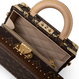 Louis Vuitton Handbag Brown Louis Vuitton Monogram Coated Canvas Petite Valise Top Handle Trunk Bag -Knockoff
