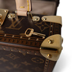 Louis Vuitton Handbag Brown Louis Vuitton Monogram Coated Canvas Petite Valise Top Handle Trunk Bag -Knockoff
