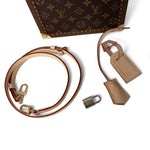 Louis Vuitton Handbag Brown Louis Vuitton Monogram Coated Canvas Petite Valise Top Handle Trunk Bag -Knockoff
