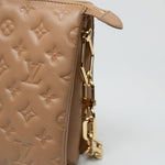 Louis Vuitton Handbag Brown Louis Vuitton Monogram Coussin PM Camel Lambskin Embossed -Knockoff
