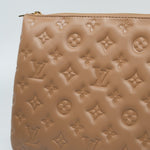 Louis Vuitton Handbag Brown Louis Vuitton Monogram Coussin PM Camel Lambskin Embossed -Knockoff
