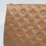 Louis Vuitton Handbag Brown Louis Vuitton Monogram Coussin PM Camel Lambskin Embossed -Knockoff
