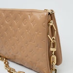 Louis Vuitton Handbag Brown Louis Vuitton Monogram Coussin PM Camel Lambskin Embossed -Knockoff
