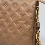 Louis Vuitton Handbag Brown Louis Vuitton Monogram Coussin PM Camel Lambskin Embossed -Knockoff
