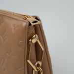 Louis Vuitton Handbag Brown Louis Vuitton Monogram Coussin PM Camel Lambskin Embossed -Knockoff
