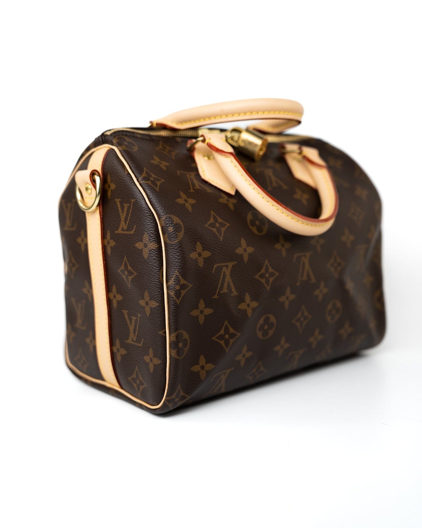 Louis Vuitton Handbag Brown Louis Vuitton Monogram Speedy Bandouliere 25 -Knockoff
