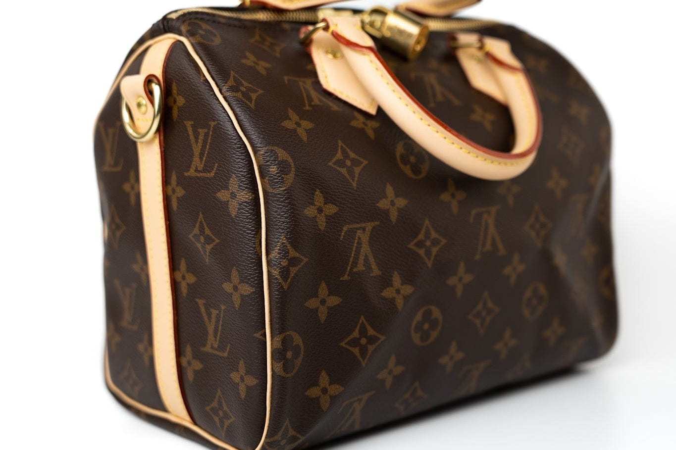 Louis Vuitton Handbag Brown Louis Vuitton Monogram Speedy Bandouliere 25 -Knockoff
