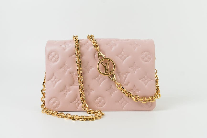 Louis Vuitton Handbag Louis Vuitton Pochette Coussin Light Pink Lambskin Embossed -Knockoff
