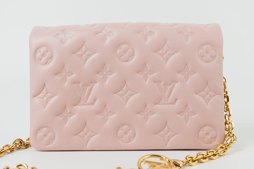 Louis Vuitton Handbag Louis Vuitton Pochette Coussin Light Pink Lambskin Embossed -Knockoff
