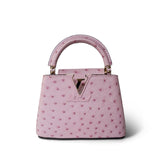 Louis Vuitton Handbag Pink Louis Vuitton Capucines Nano Exotic Ostrich Pink -Knockoff
