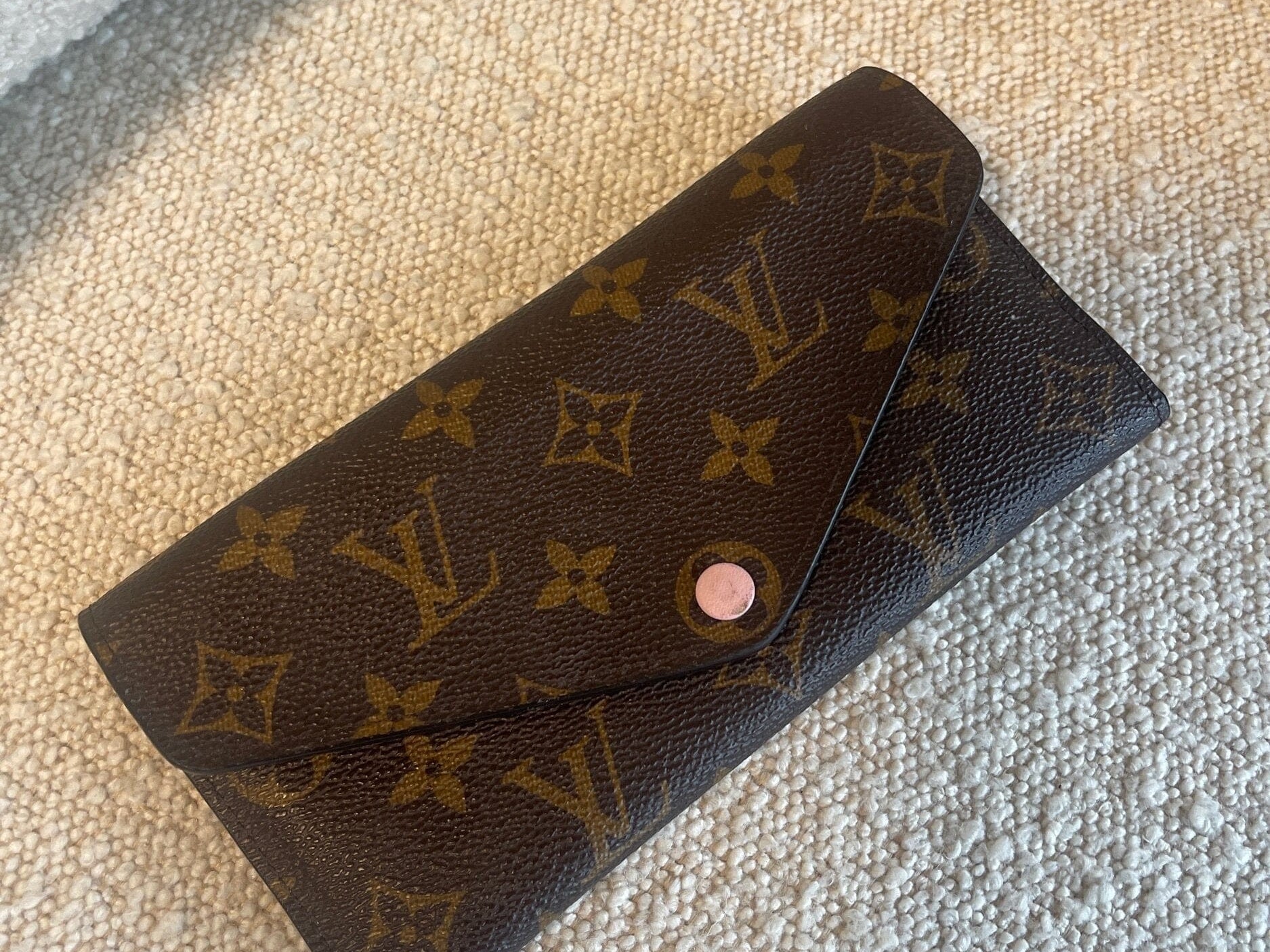 Louis Vuitton Pouch Purse Brown Louis Vuitton Rose Ballerine Monogram Canvas Josephine Wallet -Knockoff
