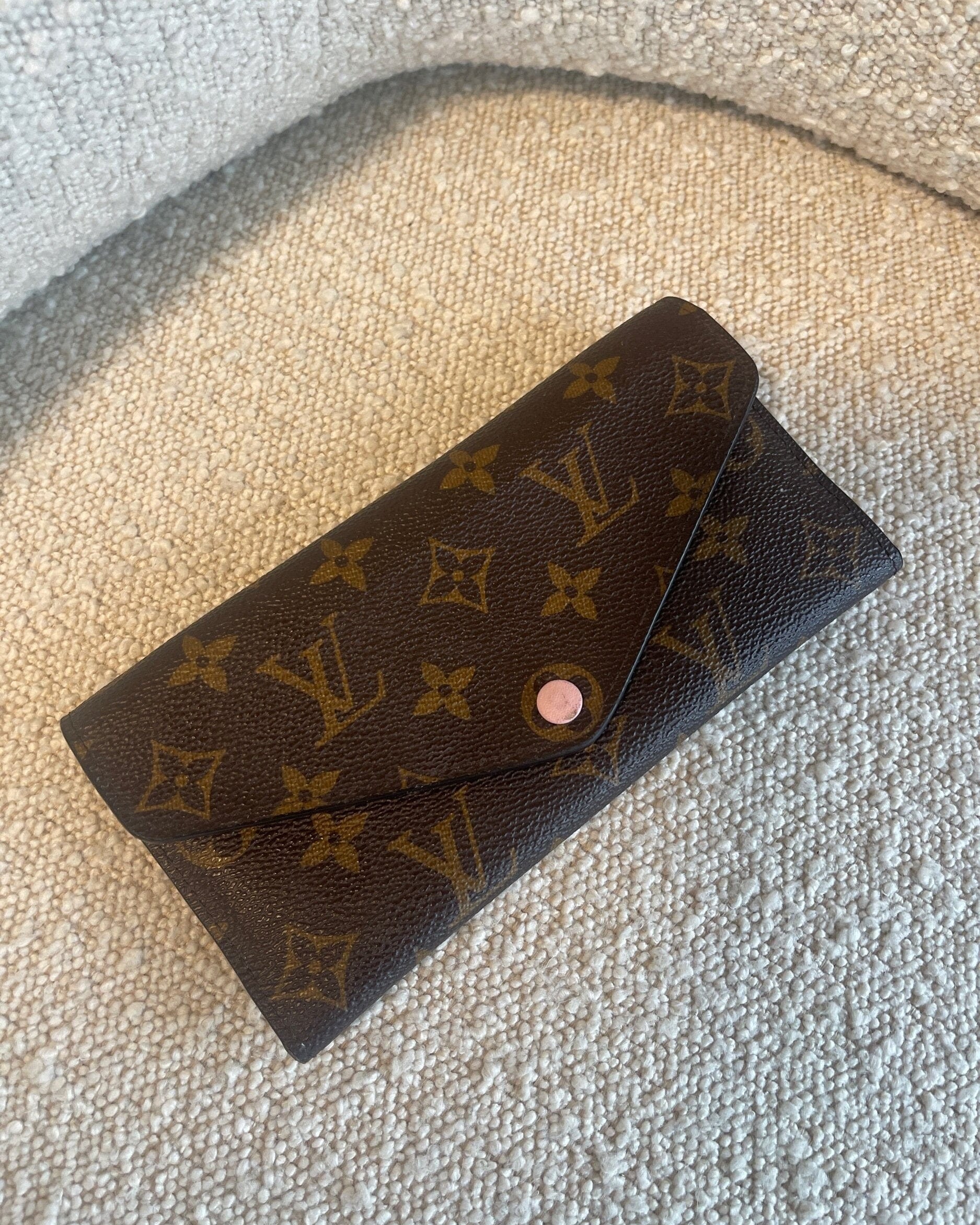 Louis Vuitton Pouch Purse Brown Louis Vuitton Rose Ballerine Monogram Canvas Josephine Wallet -Knockoff
