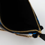 Louis Vuitton Pouch Purse Louis Vuitton Black & Blue Monogram Canvas Mini Pochette -Knockoff
