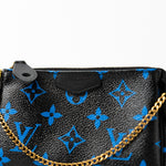 Louis Vuitton Pouch Purse Louis Vuitton Black & Blue Monogram Canvas Mini Pochette -Knockoff
