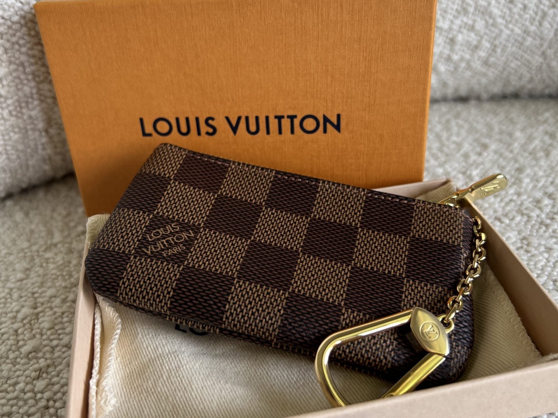 Louis Vuitton Pouch Purse Louis Vuitton  Damier Ebene Zipped Coin Purse -Knockoff
