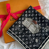 Louis Vuitton Shawl Black Louis Vuitton Double Face Shawl -Knockoff
