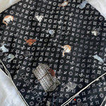 Louis Vuitton Shawl Black Louis Vuitton Double Face Shawl -Knockoff
