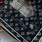 Louis Vuitton Shawl Black Louis Vuitton Double Face Shawl -Knockoff
