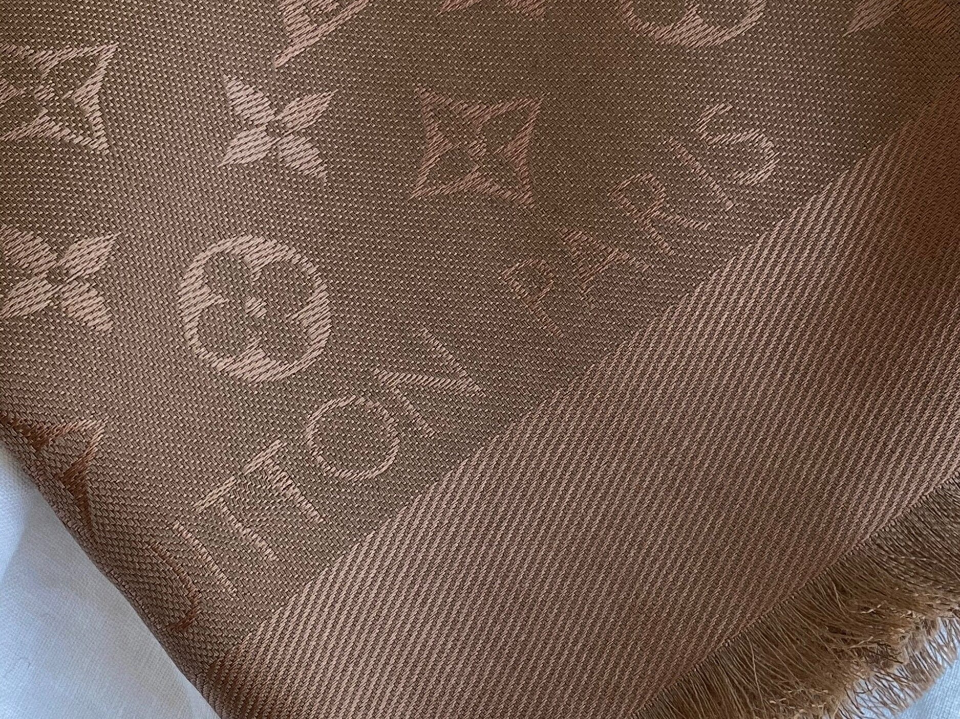 Louis Vuitton Shawl Brown Louis Vuitton Monogram Shawl Cappuccino (M75872) -Knockoff
