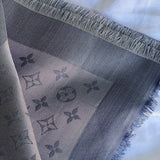 Louis Vuitton Shawl Grey Monogram Shine Shawl Charcoal Grey (M75120) -Knockoff
